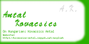 antal kovacsics business card